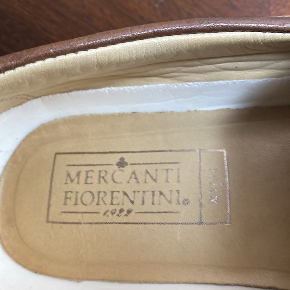 Mercanti Fiorentini Pebbled Leather Loafers Moccasin Brown Slip On Mens 10M main image 4